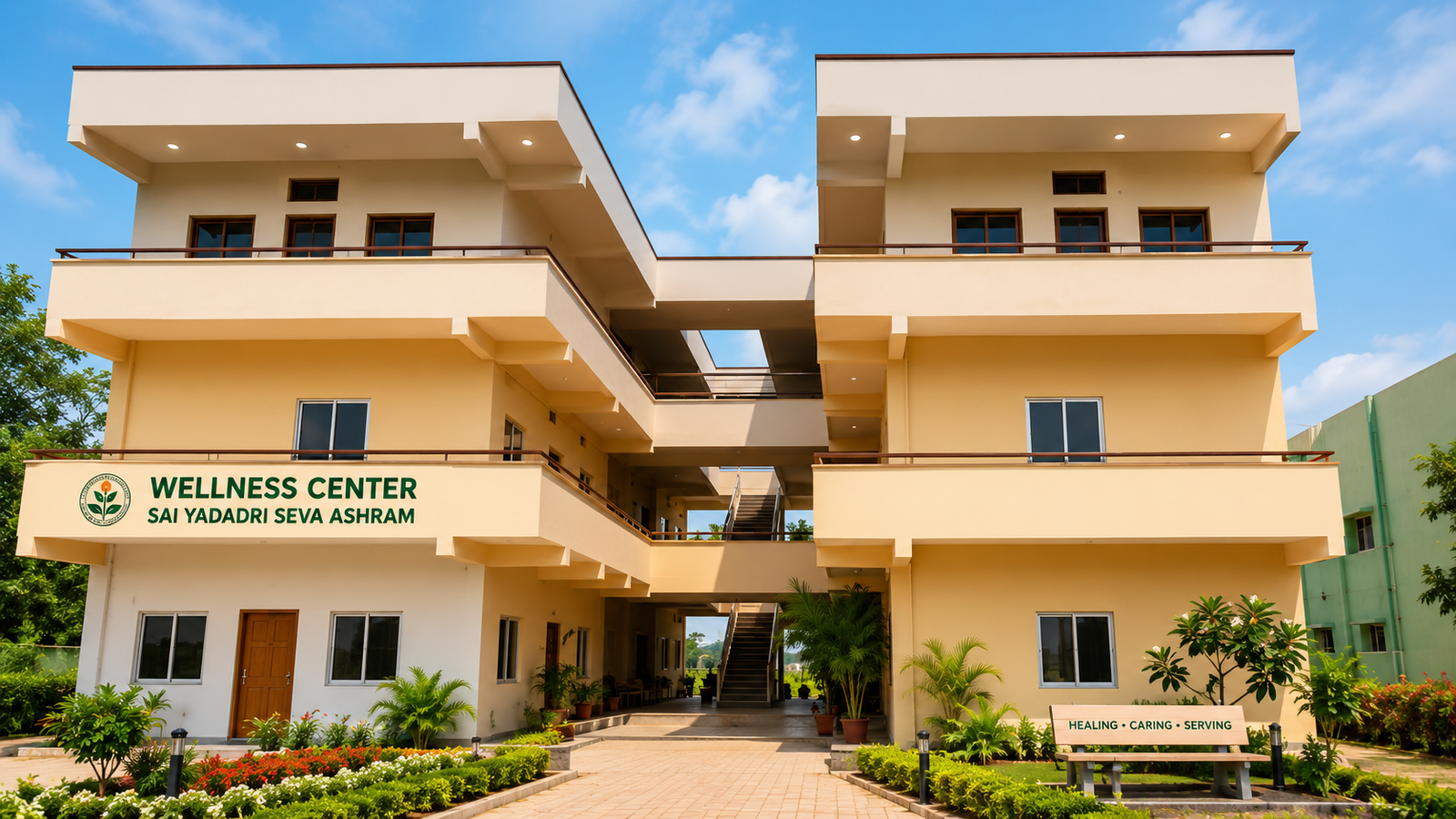 The Ashram building
