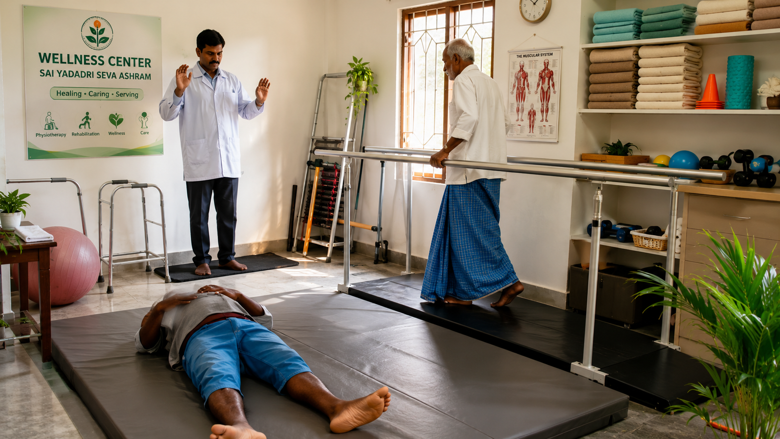 Physical fitness activities at the wellness centre
