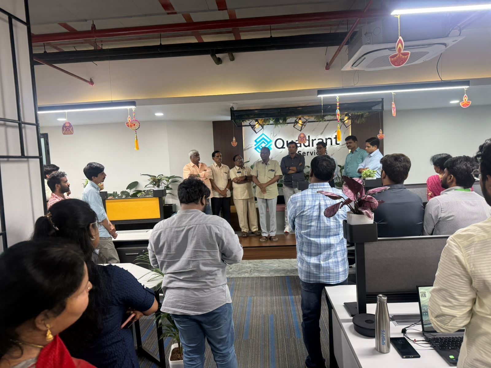 Quadrant IT Services team briefing at the skill development centre launch
